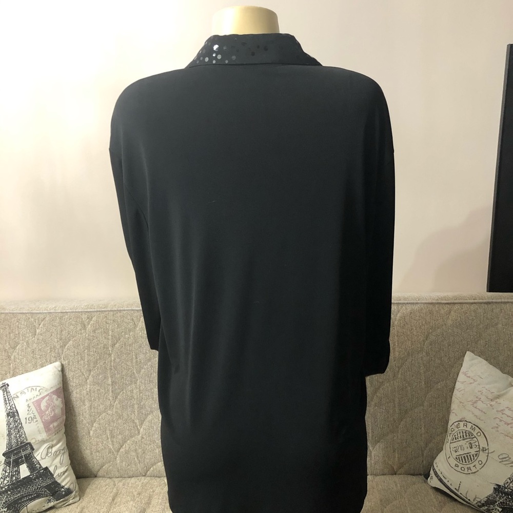 Clara Collection Blouse With Sequins Size Xl - image 4